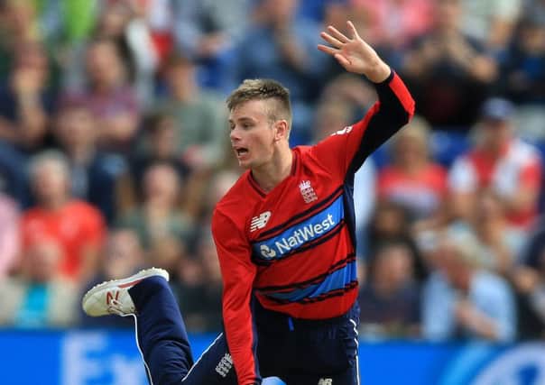 Mason Crane in England t20 action