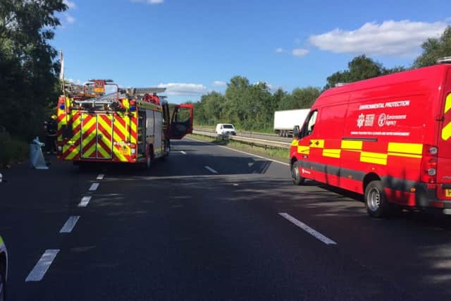 Firefighters and police are at a hazardous materials incident on the A3. Picture: Hampshire police