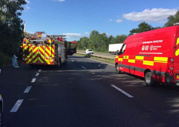 Firefighters and police are at a hazardous materials incident on the A3. Picture: Hampshire police