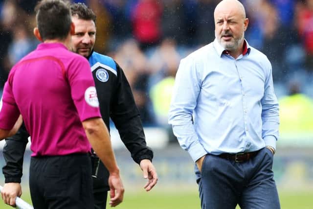 Keith Hill's Rochdale refused to park the bus at Fratton Park. Picture: Joe Pepler