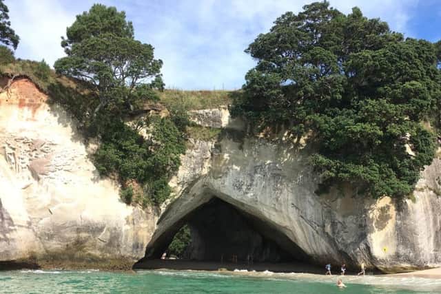 Cathedral Cove in New Zealand.