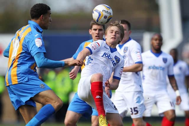 Ashley Harris scored in the 3-2 League One defeat against Shrewsbury on April 27, 2013