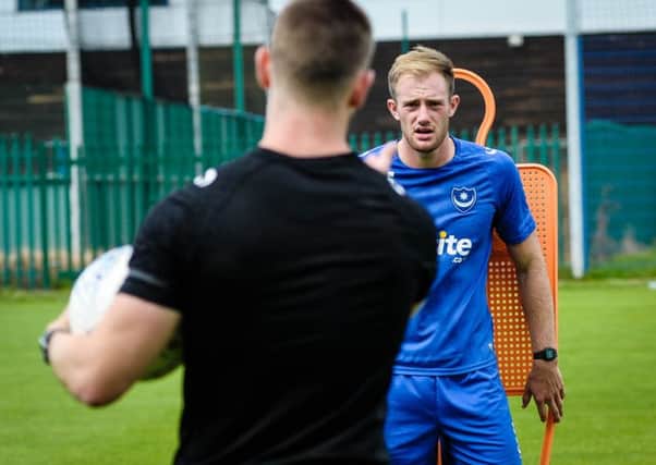 Matt Clarke training at Pompey's Roko training base yesterday. Picture: Colin Farmery