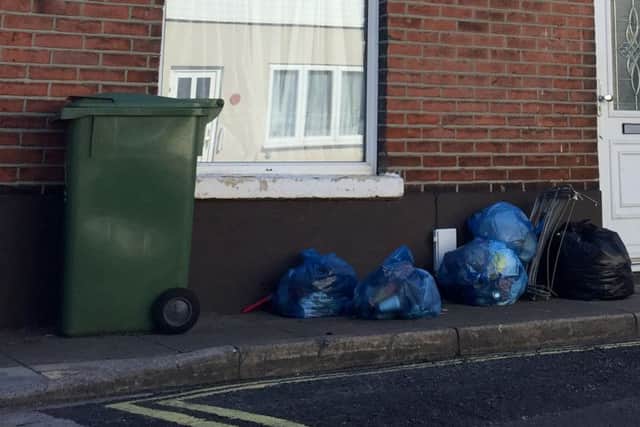 Rubbish outside a home in Ethel Road