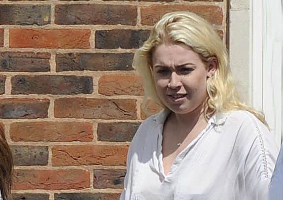 Emily Potter leaves Portsmouth Magistrates' Court after admitting drink-driving (170937-1)