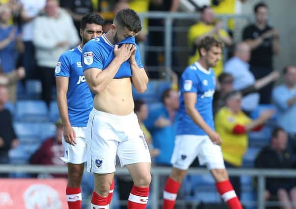 Pompey's Conor Chaplin following the Blues' 3-0 defeat at Oxford. Picture: Joe Pepler/Digital South