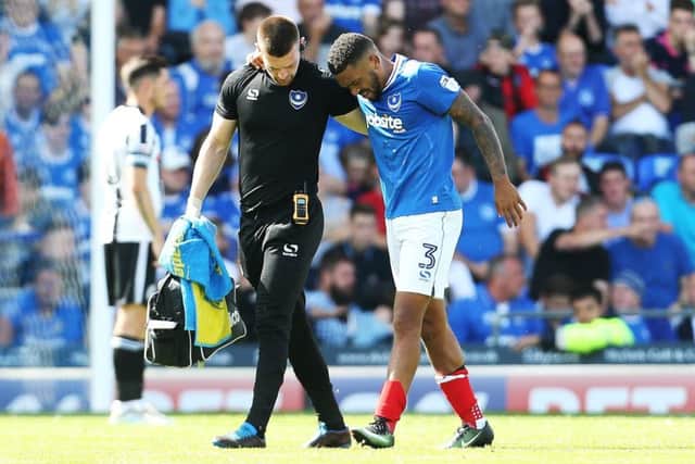 Tareiq Holmes-Dennis came off earlier in last week's win over Rochdale Picture: Joe Pepler