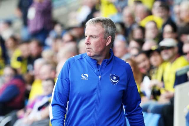 Pompey manager Kenny Jackett at today's match against Oxford United. Picture: Joe Pepler/Digital South