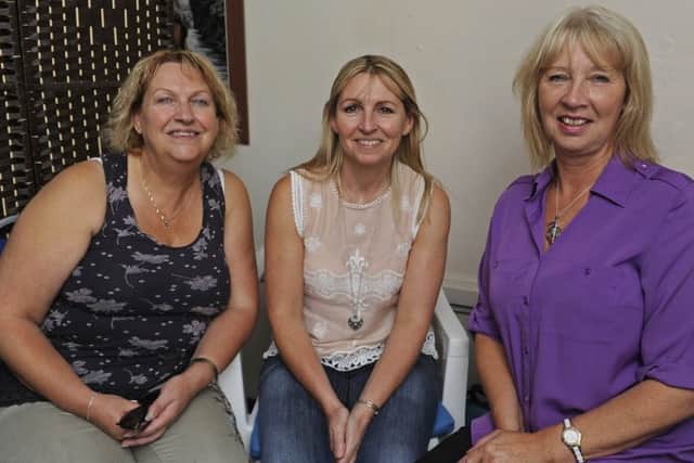 Carol Bath, her sister Julie Farah and medium Jeanette Foot at the Progressive Spiritualist Church open day