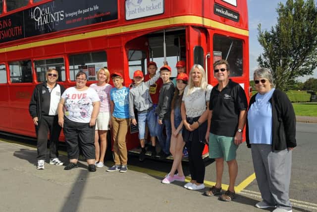 Ready for a ride on the ex-London Transport Routemaster bus   Picture: Malcolm Wells (170814-7473)