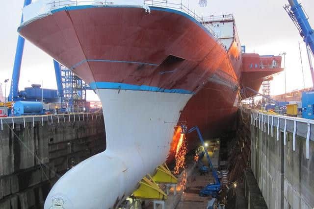 View from the head of the dock, January 2013