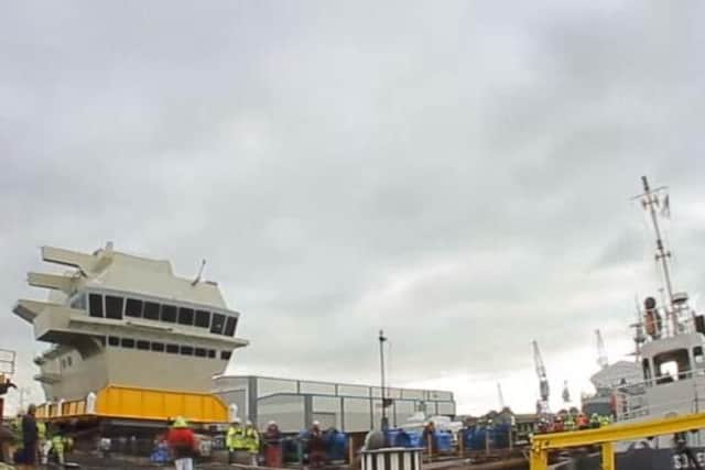 The forward island is moved from Portsmouth