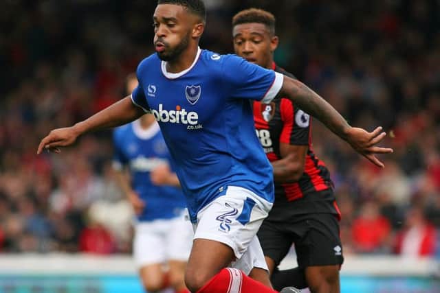 Tareiq Holmes-Dennis in pre-season action against Bournemouth Picture: Shaun Boggust