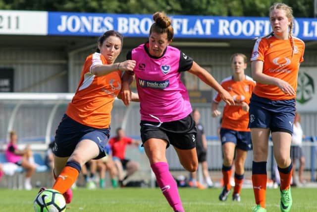 Molly Clark came into the Pompey Ladies side and scored against Luton. Picture: Jordan Hampton