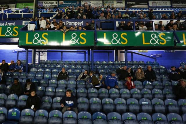The Fratton Park crowd at Pompey's Checkatrade Trophy clash with Reading under-23s last season. Picture by Joe Pepler