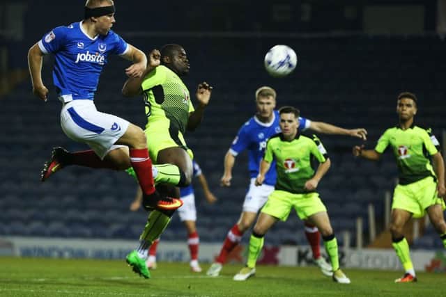 Curtis Main in action for Pompey against Reading under-23s in last season's Checkatrade Trophy. Picture: Joe Pepler  PompReading PPP-160510-131550001