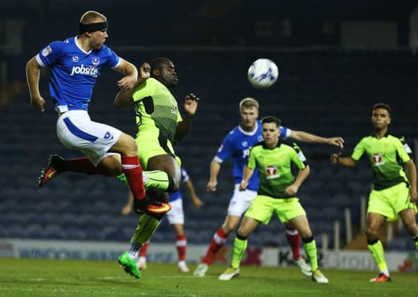 Curtis Main in action for Pompey against Reading under-23s in last season's Checkatrade Trophy. Picture: Joe Pepler  PompReading PPP-160510-131550001
