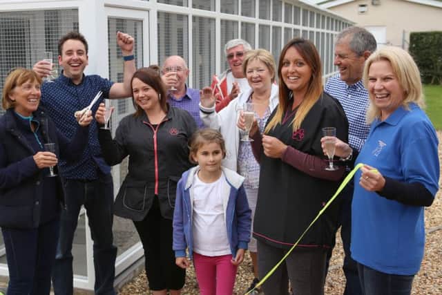 Visitors and staff celebrate the opening of the Muirburn Kennels and Cattery.Picture by Habibur Rahman