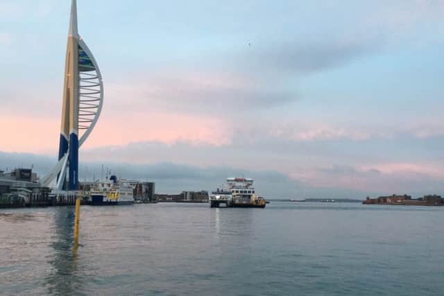 Portsmouth Harbour this morning Picture: Tom Cotterill
