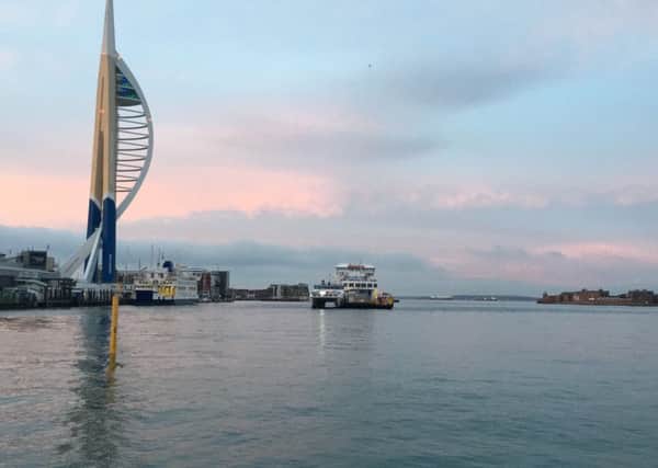 Portsmouth Harbour this morning Picture: Tom Cotterill