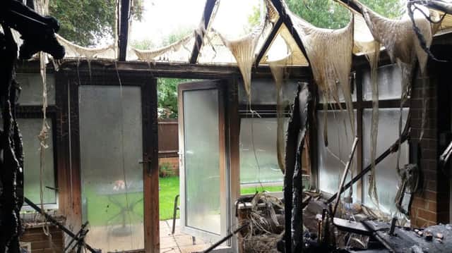 The aftermath of a fire that broke out in Osprey Gardens, Lee-on-the-Solent