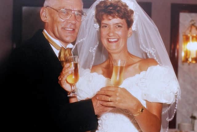 John and Nora married in August 1997 at the Portsmouth Marriott Hotel