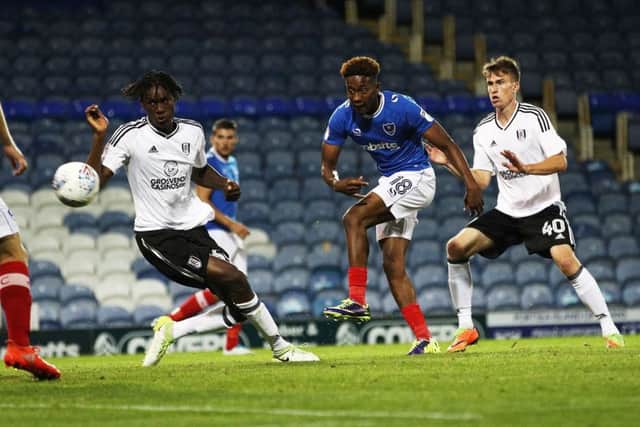 Jamal Lowe scored twice in the Checkatrade Trophy against Fulham under-21s Picture: Joe Pepler