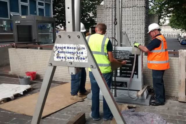 Fratton firm Alver Stones helped create the large granite memorial.