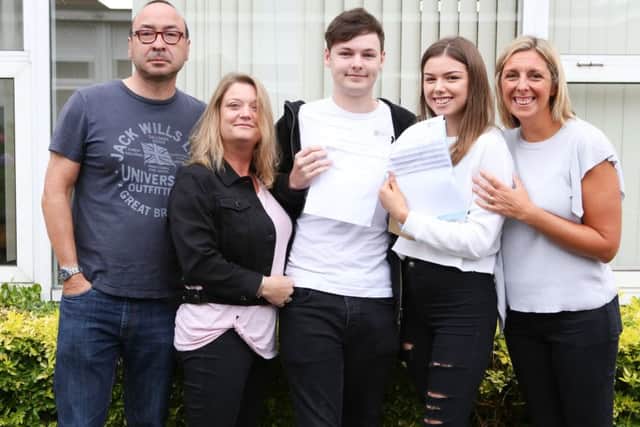 Proud parents Clive and Tanya Hawkins, with their son Harry Hawkins and Isobel Smith with mum Zona Smith   Picture: Habibur Rahman (171065-47)