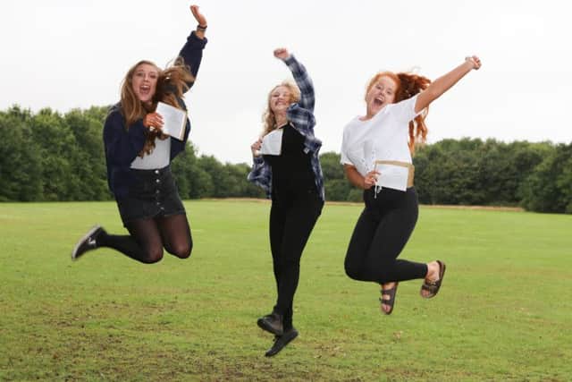 Sian Crips, Georgia Perry and Abi Robinson at Oaklands School in Waterlooville Picture: Habibur Rahman (171067-81)