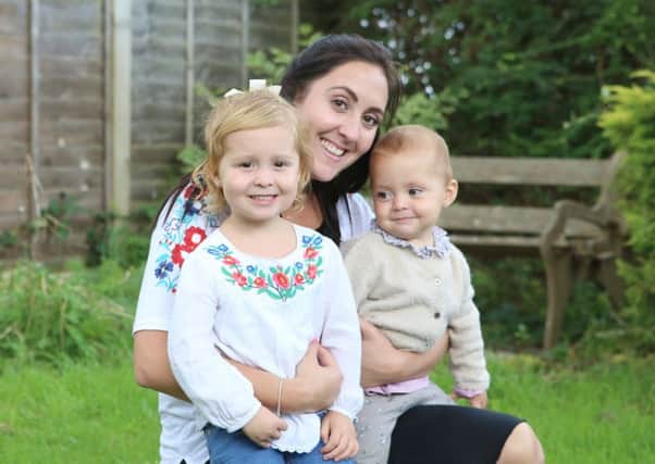 Francesca Failes with her daughters, Florence, aged three, and Arabella aged one.  Picture: Habibur Rahman