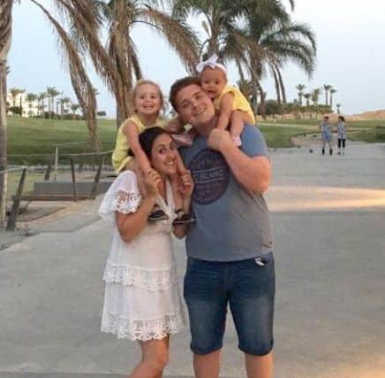 Francesca Failes with her husband Kieran and their daughters  Florence, aged three, and Arabella Failes, aged one.