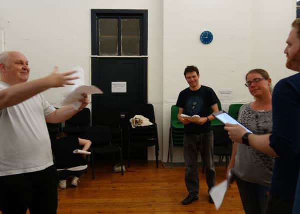 Mark My Words, by Bench Theatre in rehearsal
