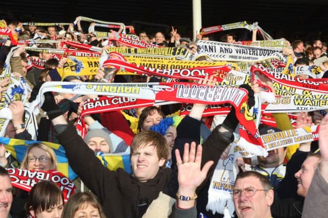 Hawks fans at Anfield in 2008. Picture: Dave Haines
