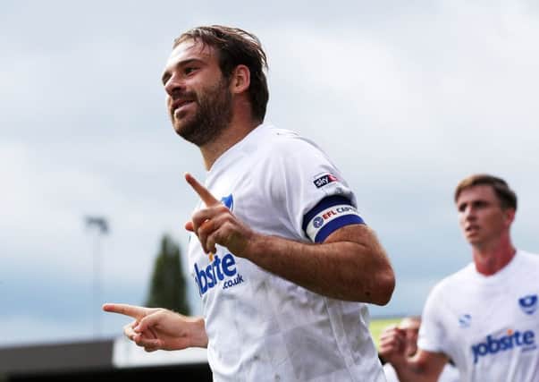 Gaffer for a day Ben Pay wants to see Brett Pitman to play as a striker against Fleetwood. Picture: Joe Pepler