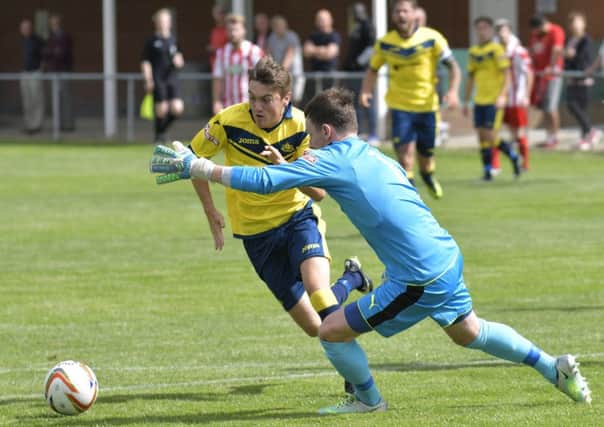 Ryan Pennery in action for Moneyfields. Picture: Neil Marshall (171026-11)