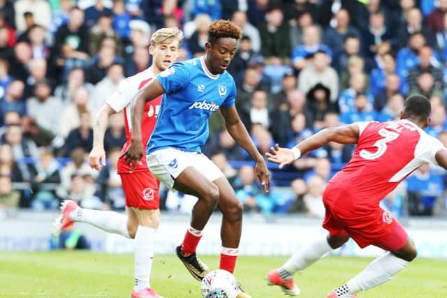 Pompey's Jamal Lowe. Picture: Joe Pepler/Digital South
