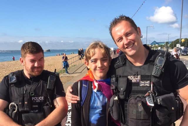 Christine Wood snapped this picture of officers at South Parade Pier