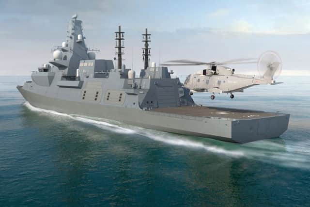 Computer Generated Image of the future Type 26 Global Combat Ship for the Royal Navy.Picture: BAE Systems