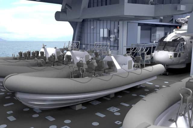 A CGI of the Mission Bay on the future Type 26 Global Combat Ship for the Royal Navy