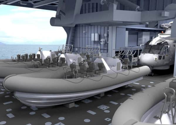 A CGI of the Mission Bay on the future Type 26 Global Combat Ship for the Royal Navy