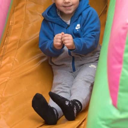 Oliver Hunter, enjoying the shelter skelter