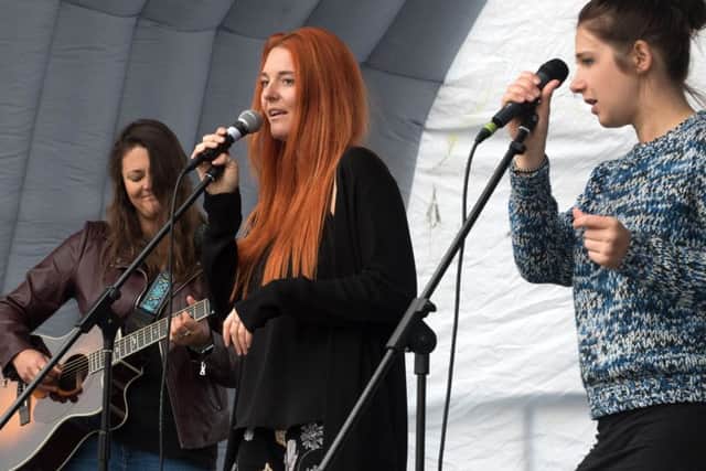 Patchwork Story entertained the crowds on the Mayfield Studio Stage