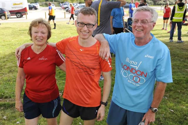 Left to right: Jane Collins, Pete Collins and Mike Collins. Picture: Malcolm Wells (160813-2158)