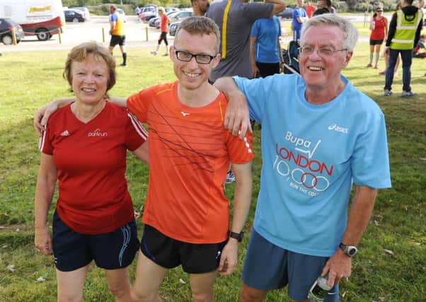 Left to right: Jane Collins, Pete Collins and Mike Collins. Picture: Malcolm Wells (160813-2158)
