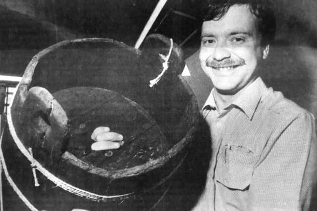 retro september 2017  Bucket - Simon Aked, conservation director of the Invincible project, is seen here with the mystery bucket