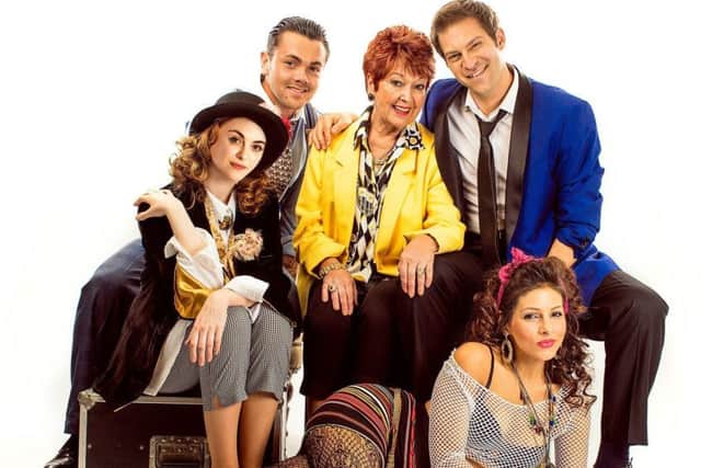 From left, Cassie Compton, Ray Quinn, Ruth Madoc, Jon Robyns, and front Stephanie Clift.