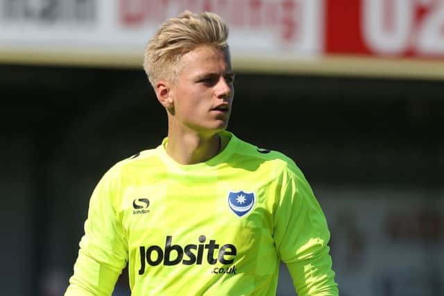 Alex Bass played well in Pompey Reserves' 1-0 loss at Bristol Rovers. Picture: Joe Pepler