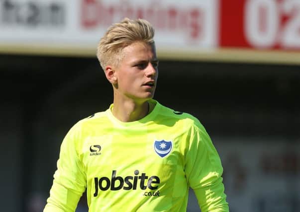 Alex Bass played well in Pompey Reserves' 1-0 loss at Bristol Rovers. Picture: Joe Pepler