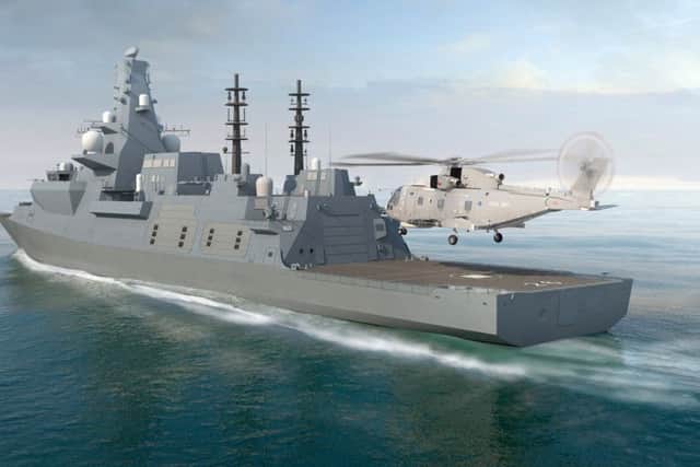 Computer Generated Image of the future Type 26 Global Combat Ship for the Royal Navy